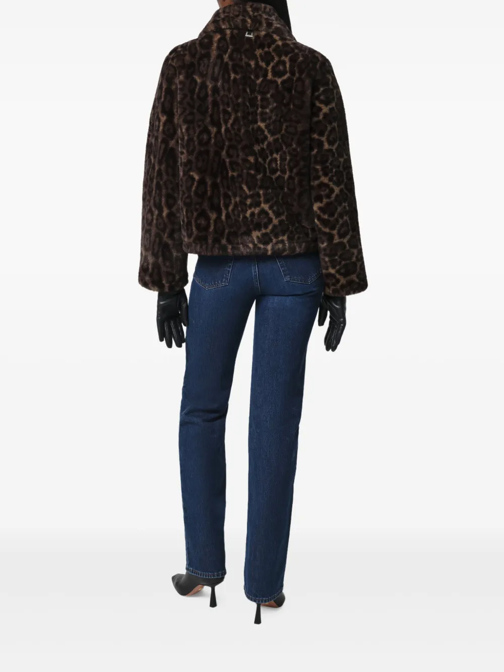 Apparis Elis jack met luipaardprint Bruin