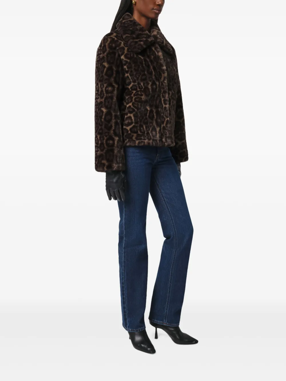 Apparis Elis jack met luipaardprint Bruin