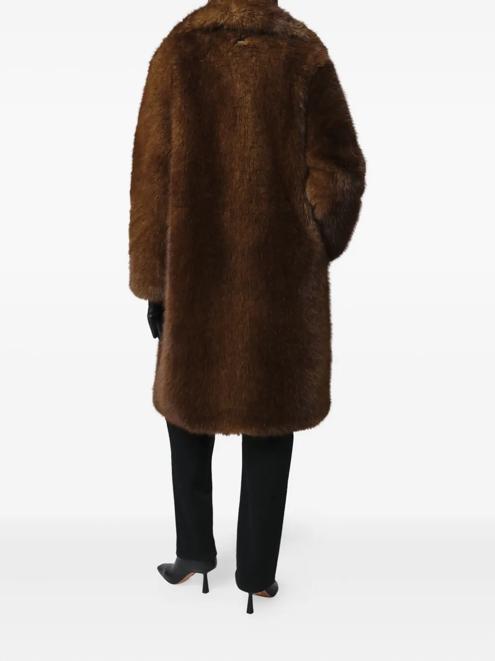 Apparis Steffi Notch-lapel Coat In Brown