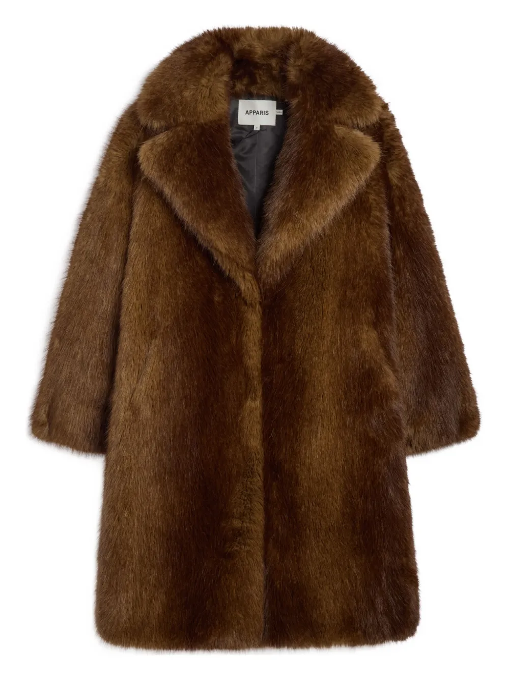 Apparis Steffi Notch-lapel Coat In Brown