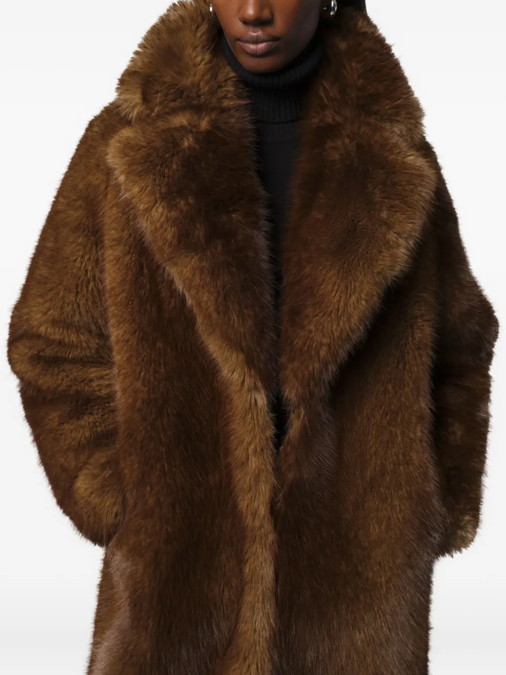 Apparis Steffi jas met gekerfde revers Bruin