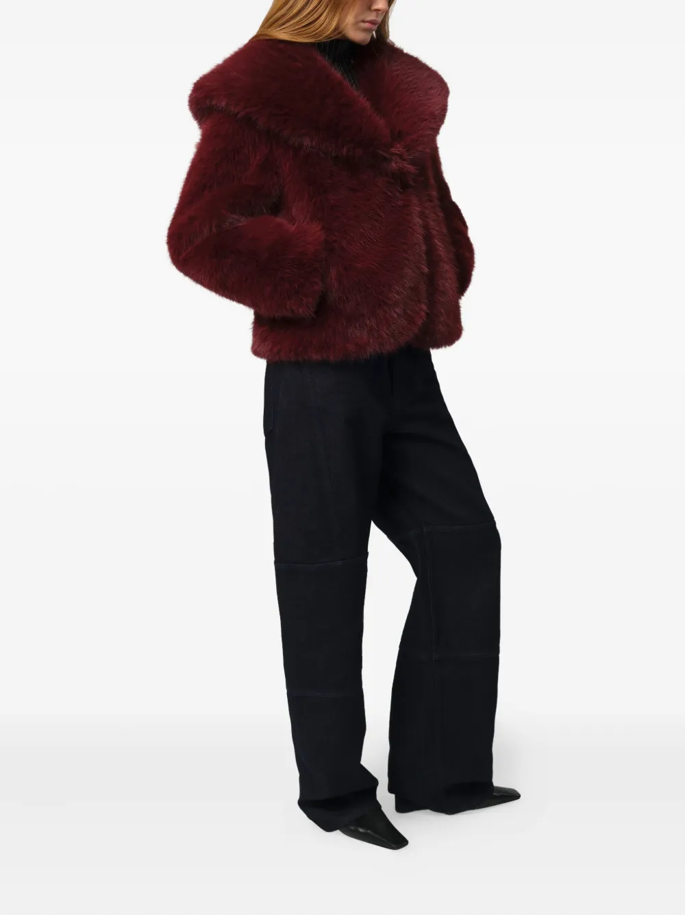 Apparis Yara Single-breasted Coat In Red