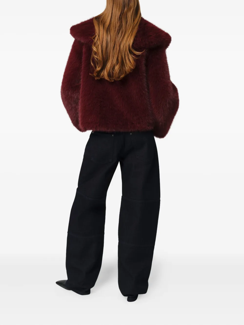 Apparis Yara Single-breasted Coat In Red