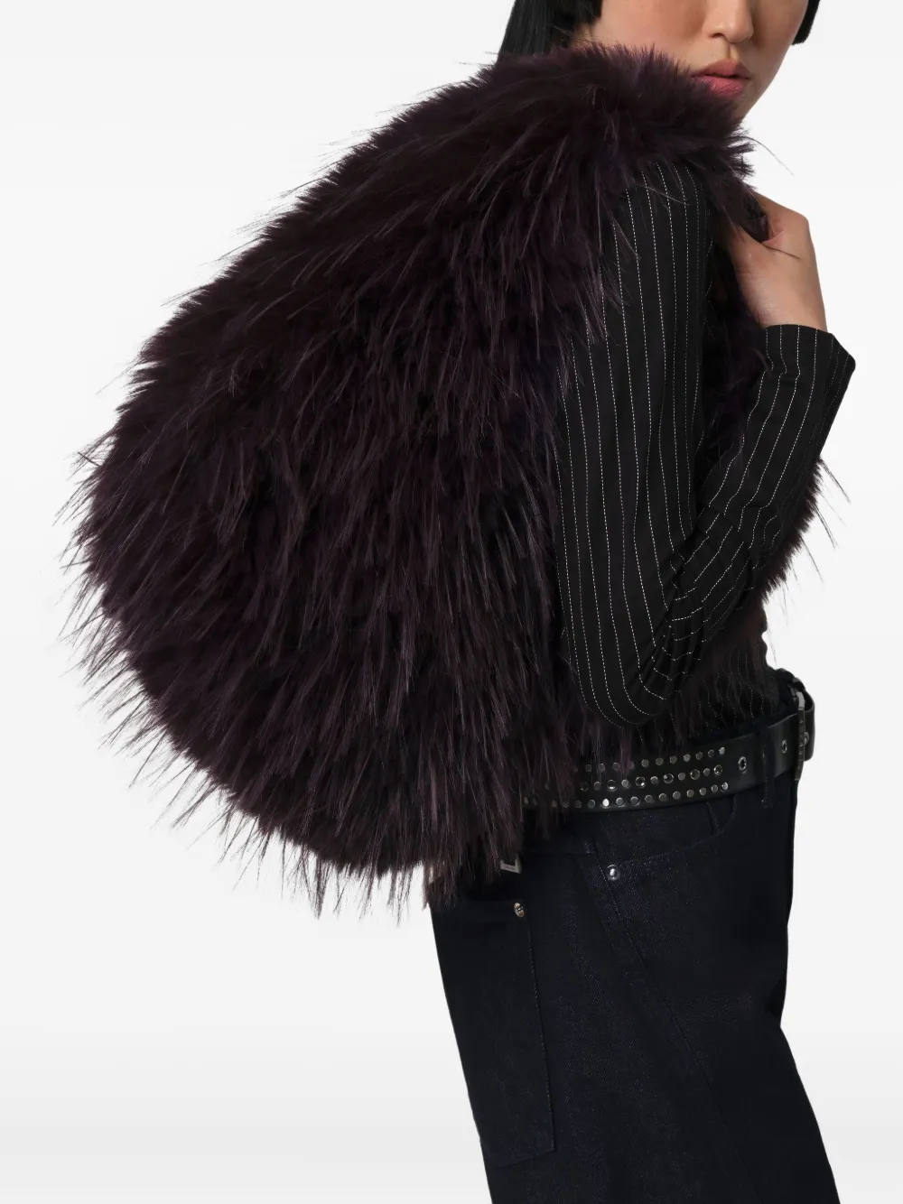 Apparis Colette fringe shoulder bag - Paars