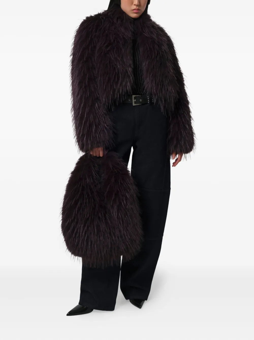 Apparis Colette schoudertas met franje Paars