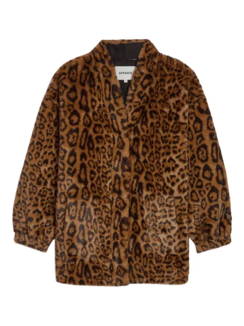 Apparis manteau Jane à imprimé léopard