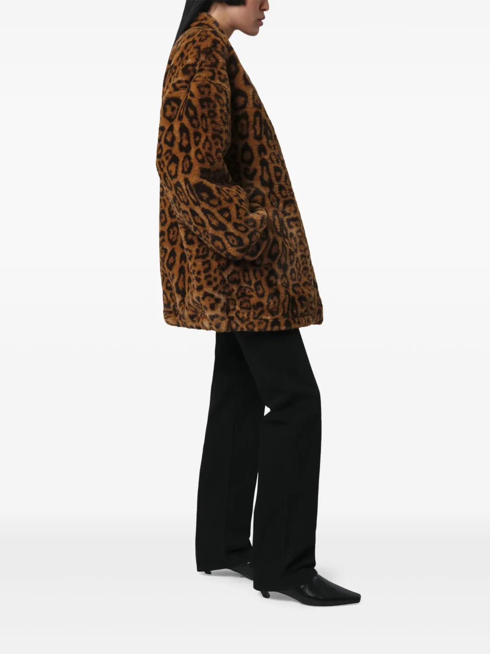 Apparis Jane jas met luipaardprint Bruin