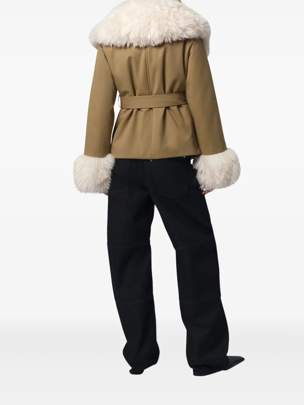 Apparis Parker jack met ceintuur Beige