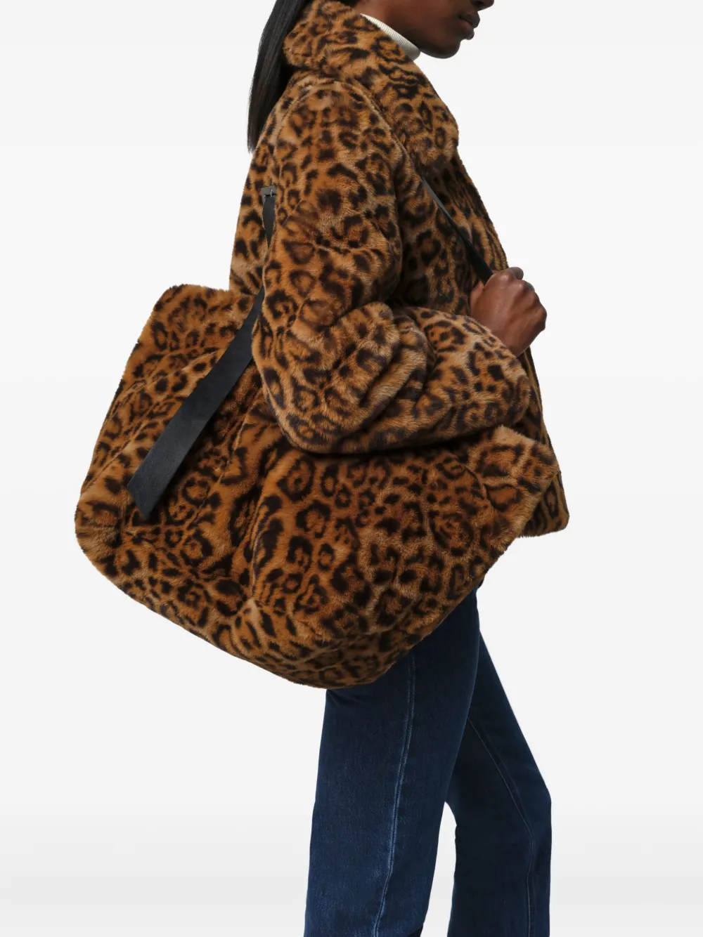 Apparis Esti leopard tote bag - Bruin