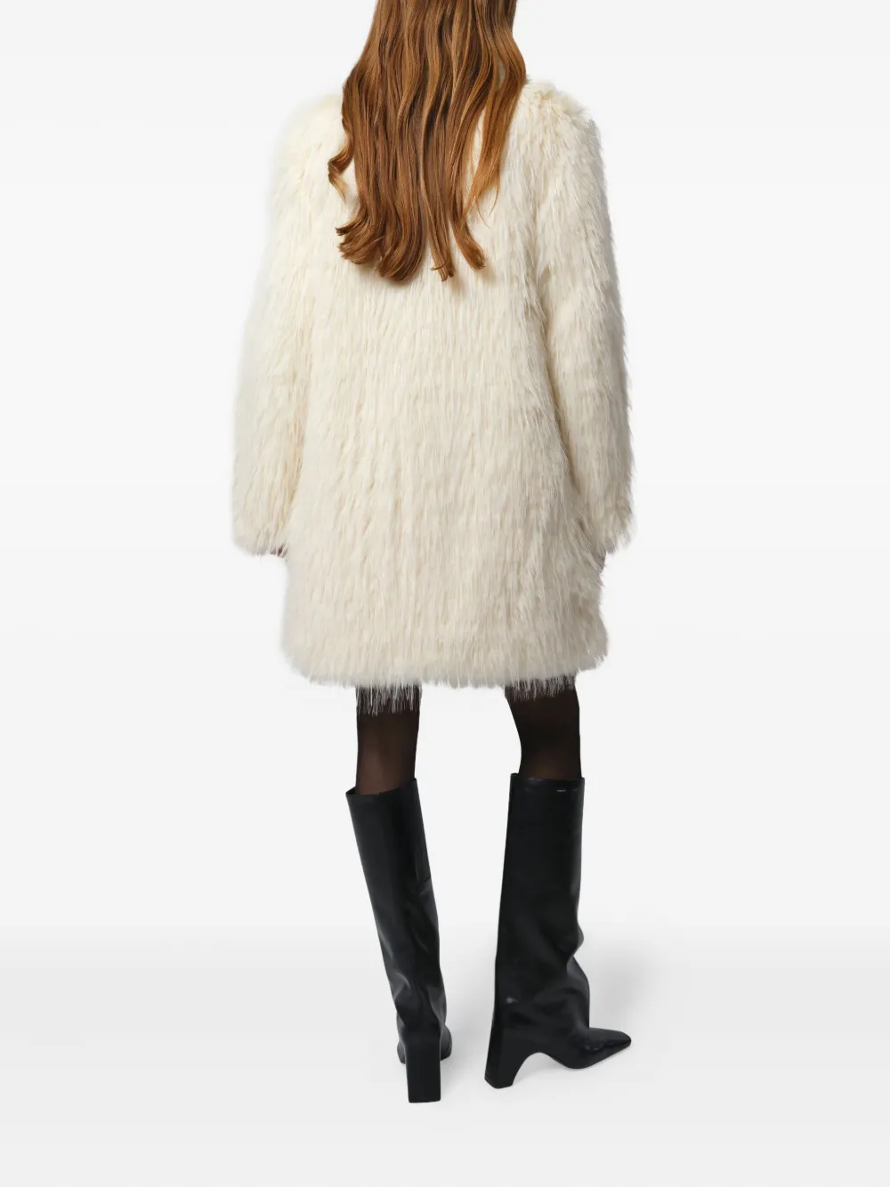 Apparis Pamela Single-breasted Coat In Neutral