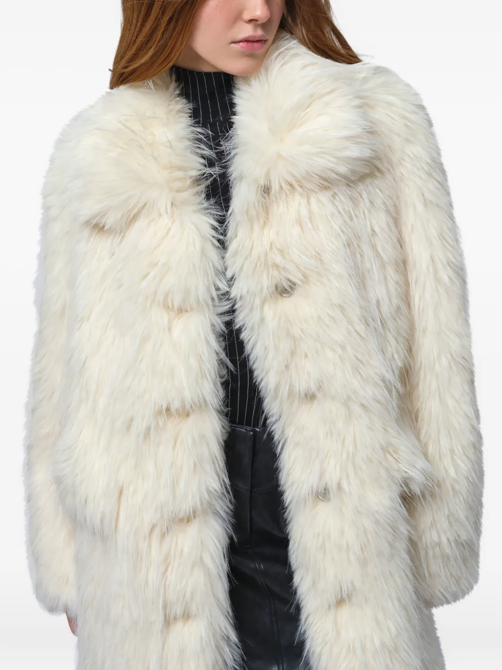 Apparis Pamela Single-breasted Coat In Neutral