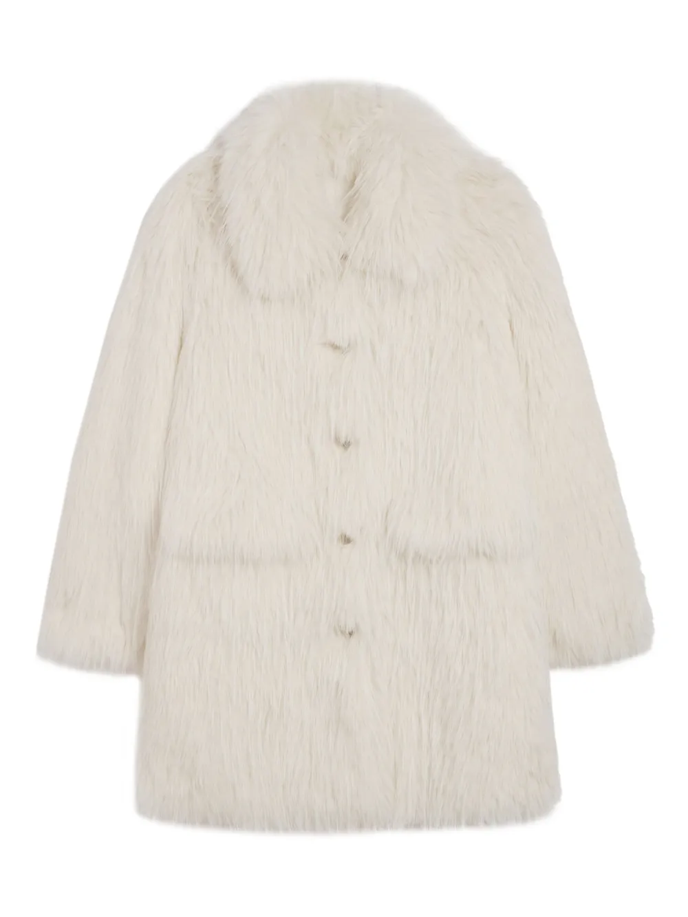 Apparis Pamela single-breasted coat | White | Image 1