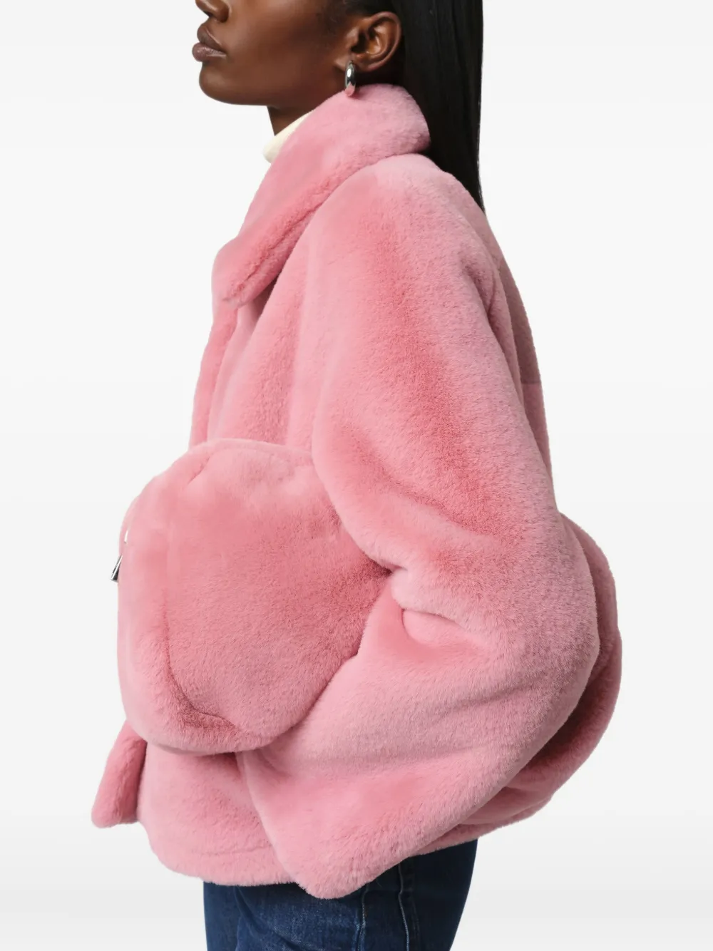Apparis Elis Collared Jacket In Pink