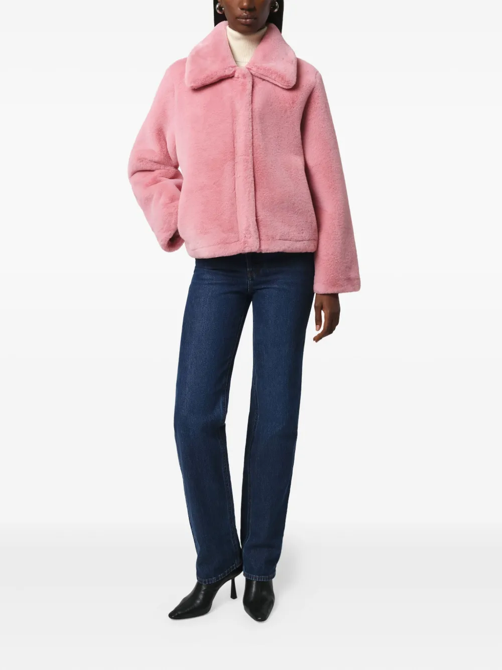 Apparis Elis Collared Jacket In Pink