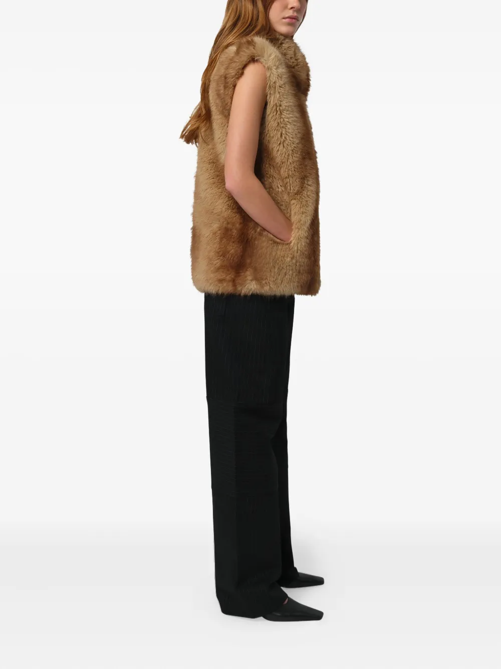 Apparis Laila Sleeveless Vest In Brown