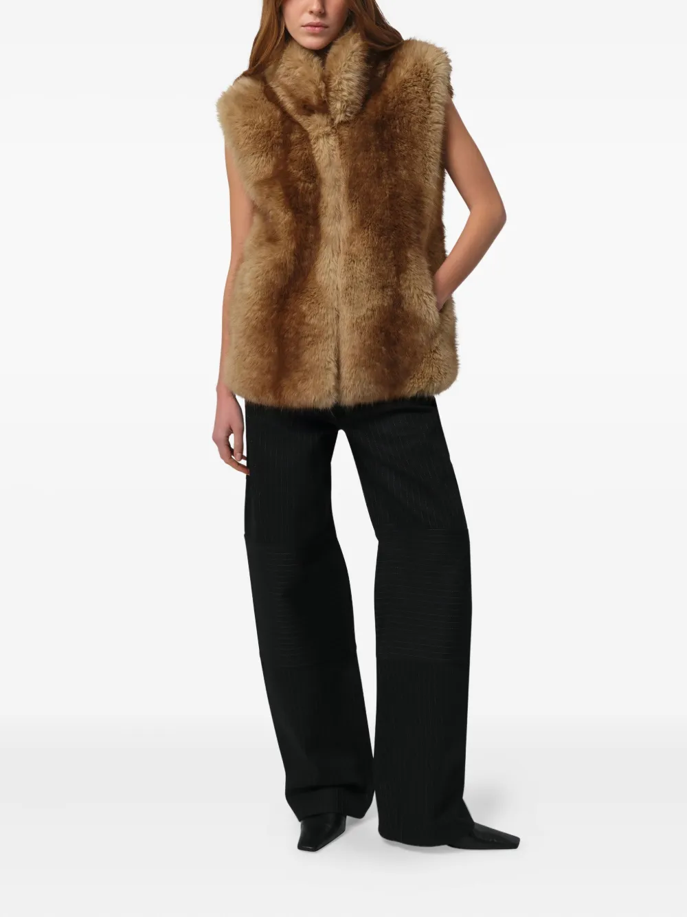 Apparis Laila Sleeveless Vest In Brown