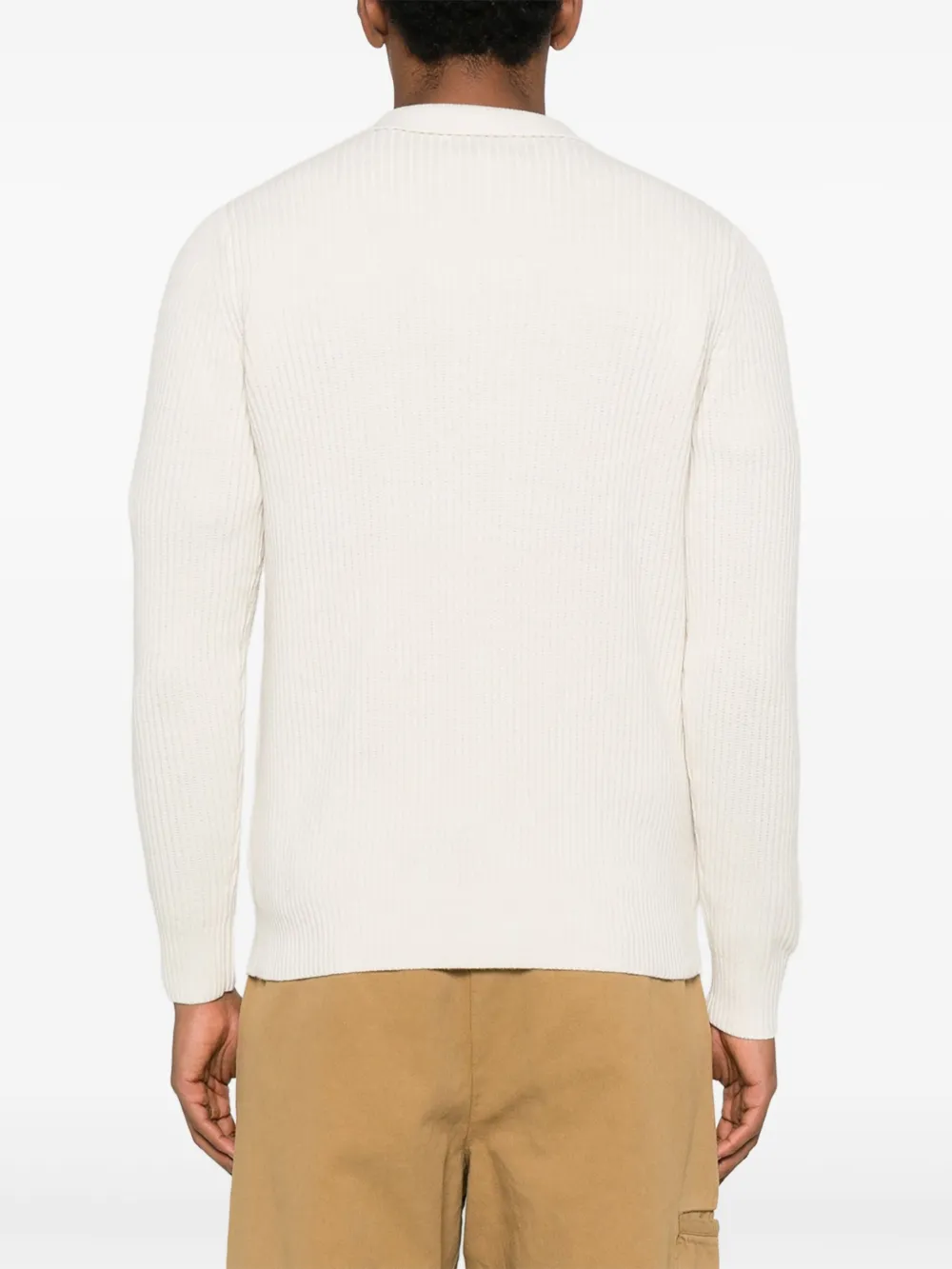 Mc2 Saint Barth Polo-collar Cardigan In Neutral