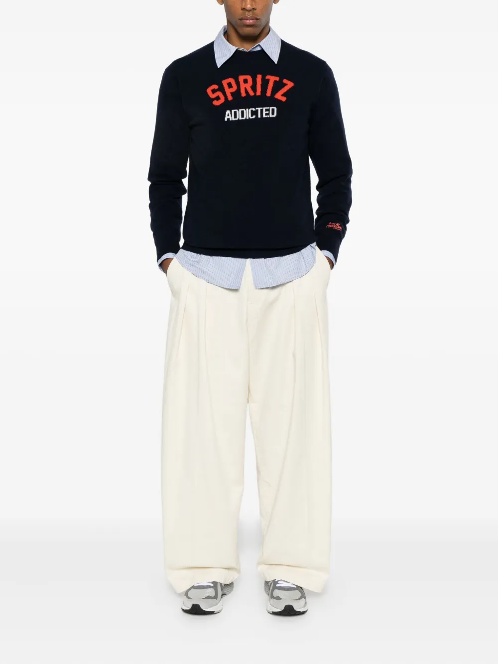 MC2 Saint Barth Heron Spritz wool sweter - Blauw