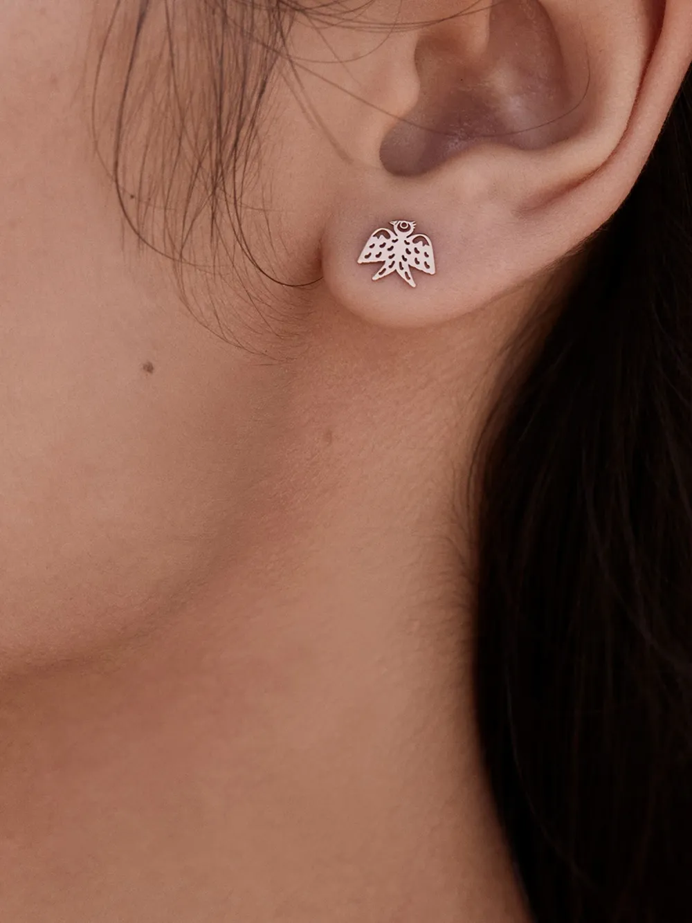 Ginette Ny Georgia 18k Rose Gold Studs In Gold