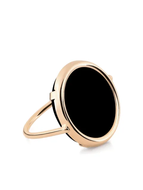 GINETTE NY black onyx disc ring