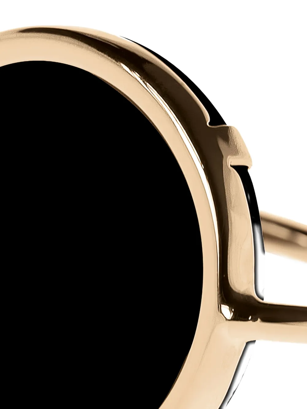 Ginette Ny Black Onyx Disc Ring In Gold