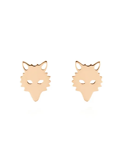 GINETTE NY 18K rose gold wolf studs
