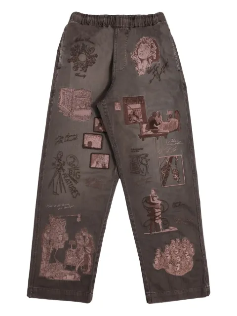Samuel Zelig elasticated graphic trousers