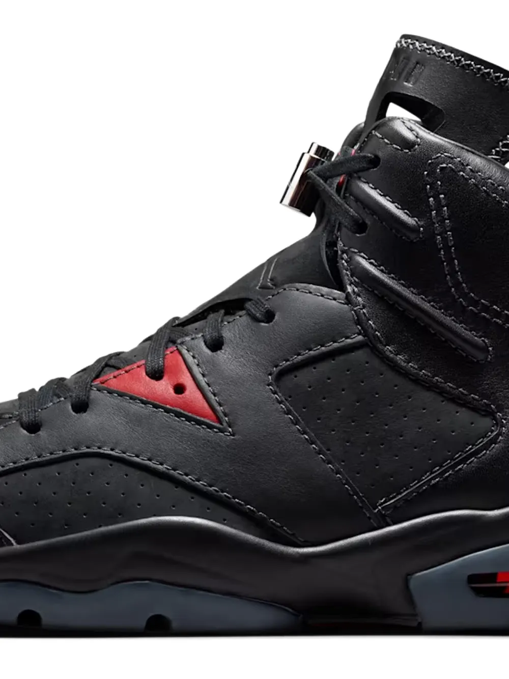 Jordan Air 6 geperforeerde sneakers Zwart
