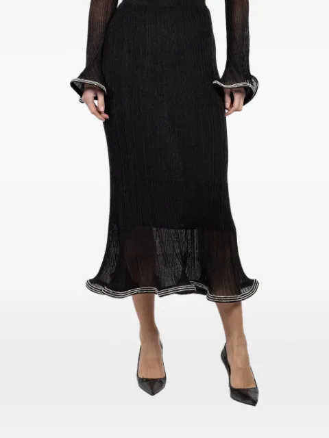 Simkhai ruffled midi skirt