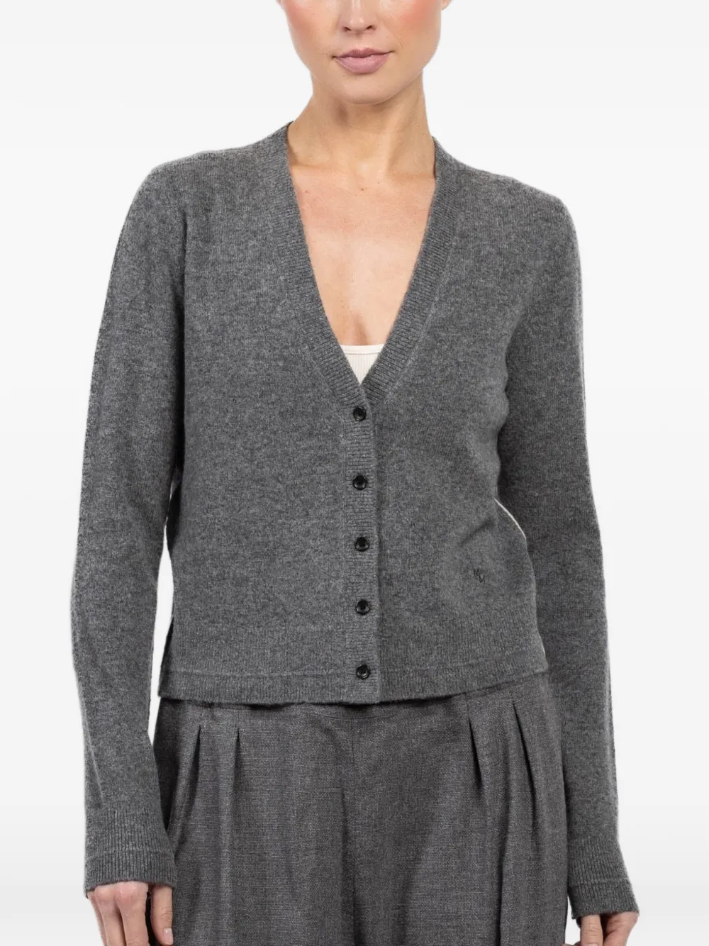 Maria McManus V-neck buttoned cardigan - Grigio