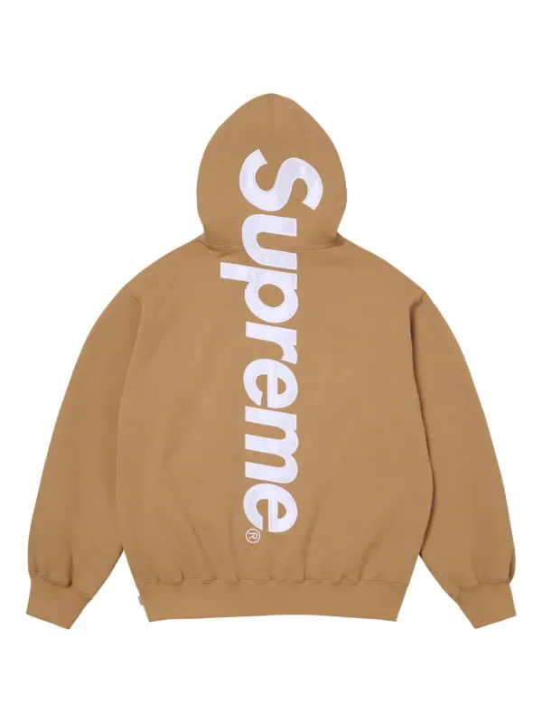 Supreme Logo Appliqué Hoodie | Brown | FARFETCH CA