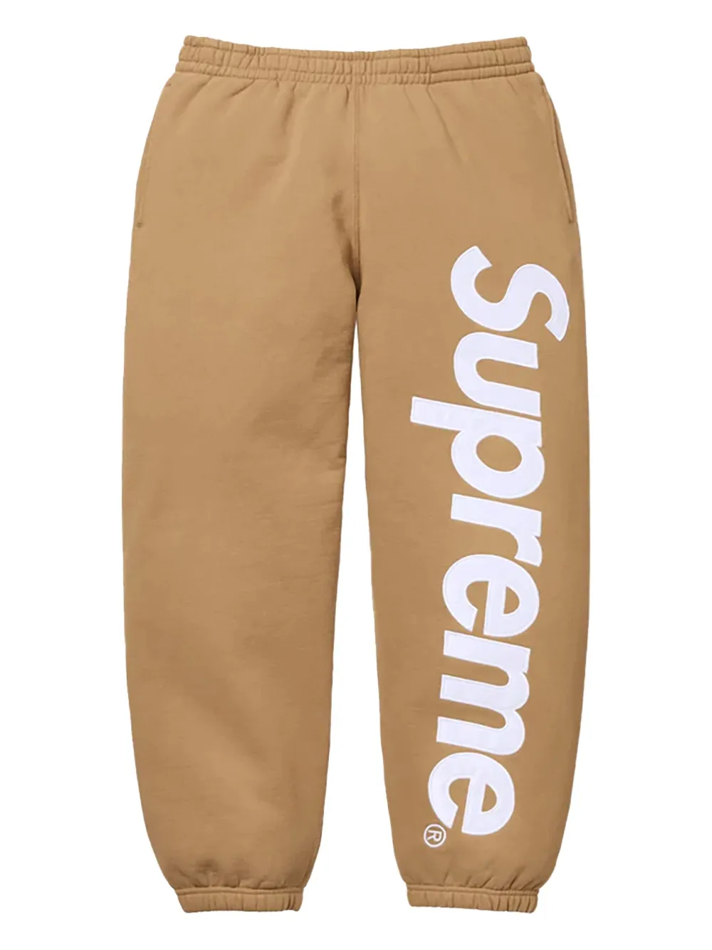 Supreme Logo Appliqué Track Pants In Brown