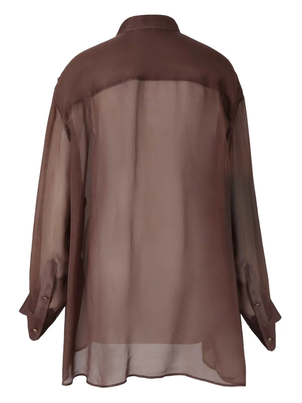 DARKPARK Blouse met knoopmanchetten - Bruin