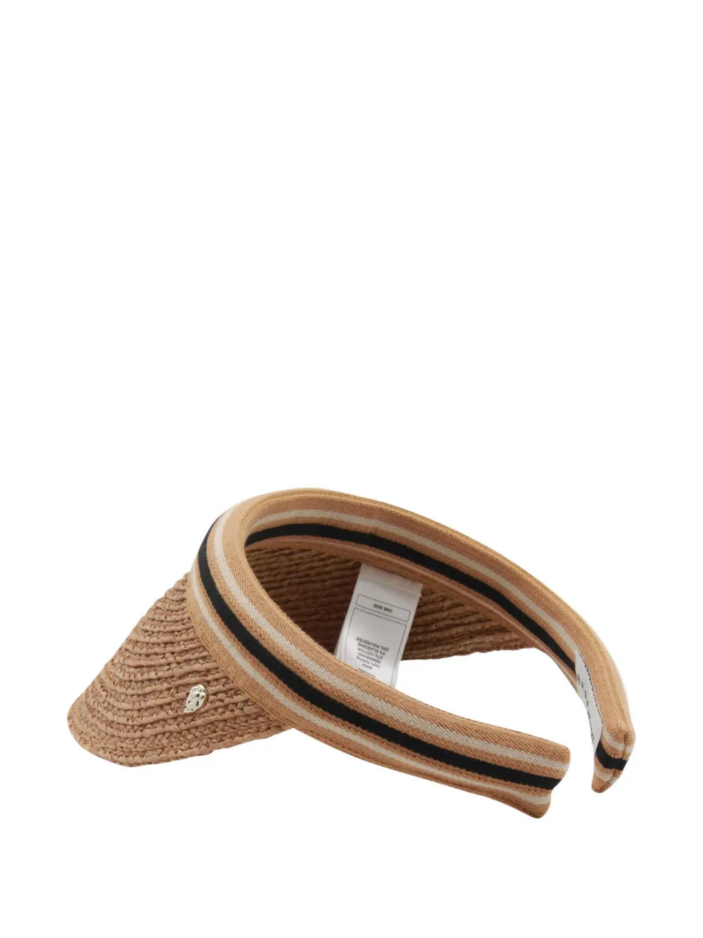 Helen Kaminski Bianca 12 Striped Raffia Visor Hat In Brown