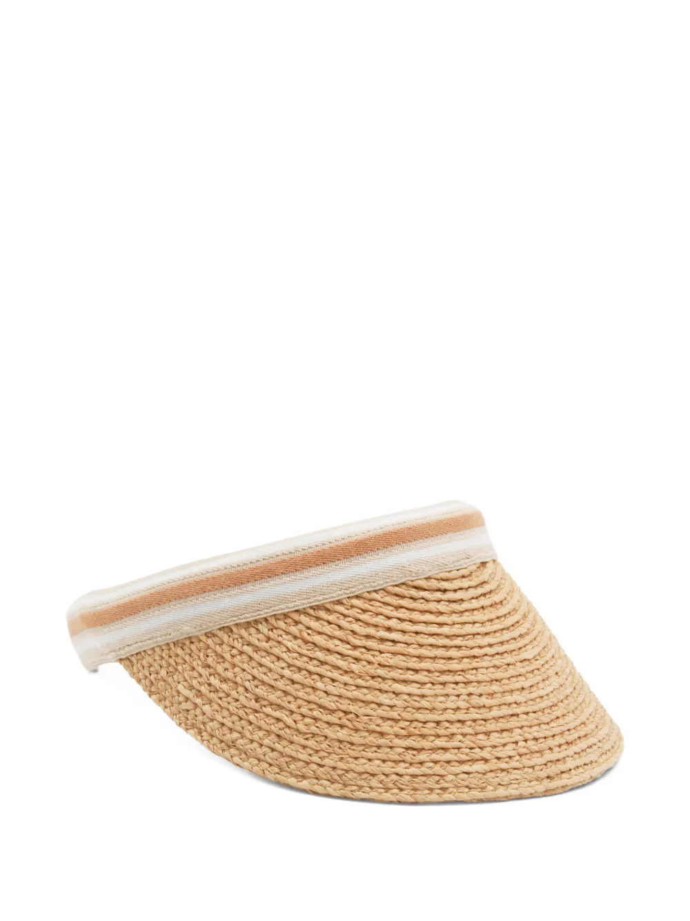 Helen Kaminski Bianca 8 striped raffia visor - Beige