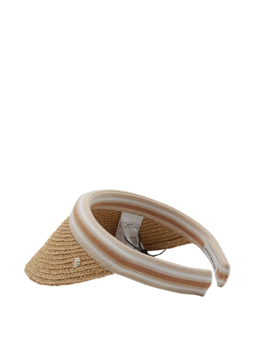 Helen Kaminski Bianca 8 Striped Raffia Visor In Brown