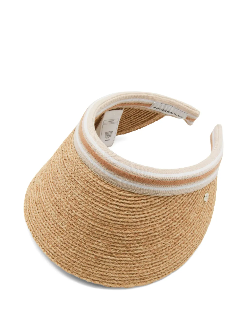 Helen Kaminski Bianca 12 striped raffia visor - Beige