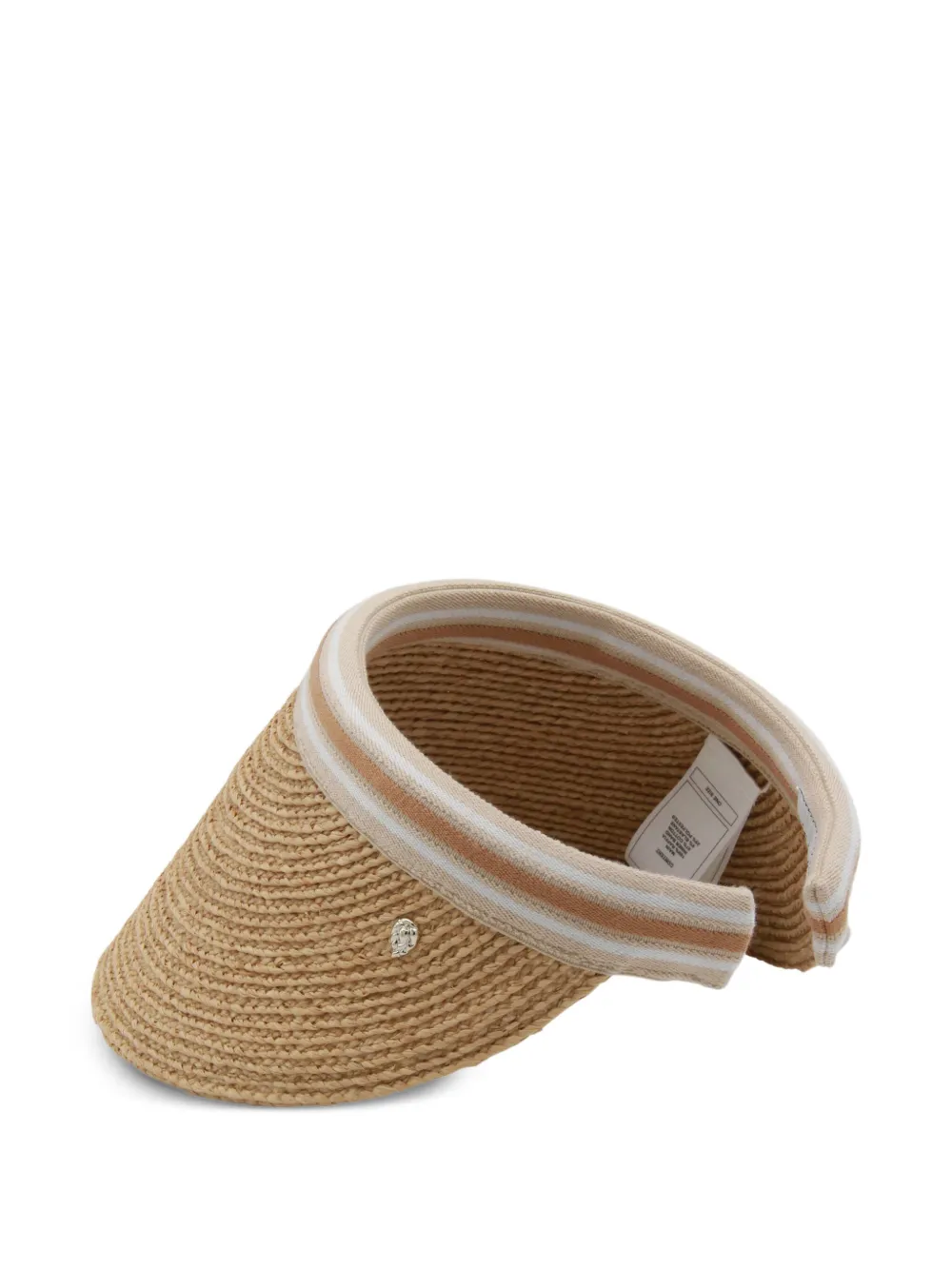 Helen Kaminski Bianca 12 striped raffia visor - Toni neutri