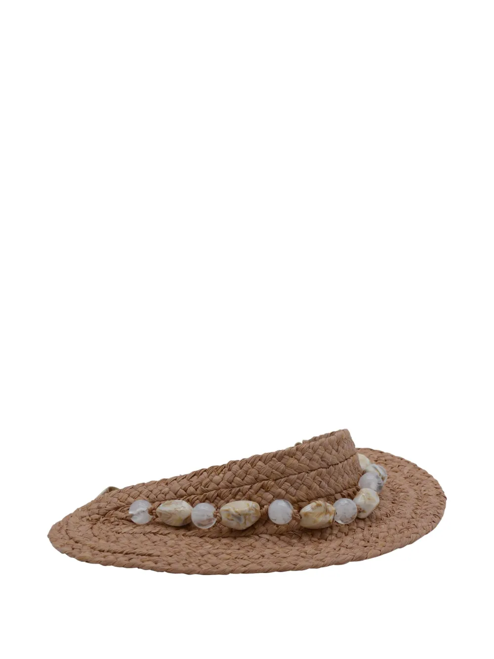 Helen Kaminski beaded raffia hat - Beige