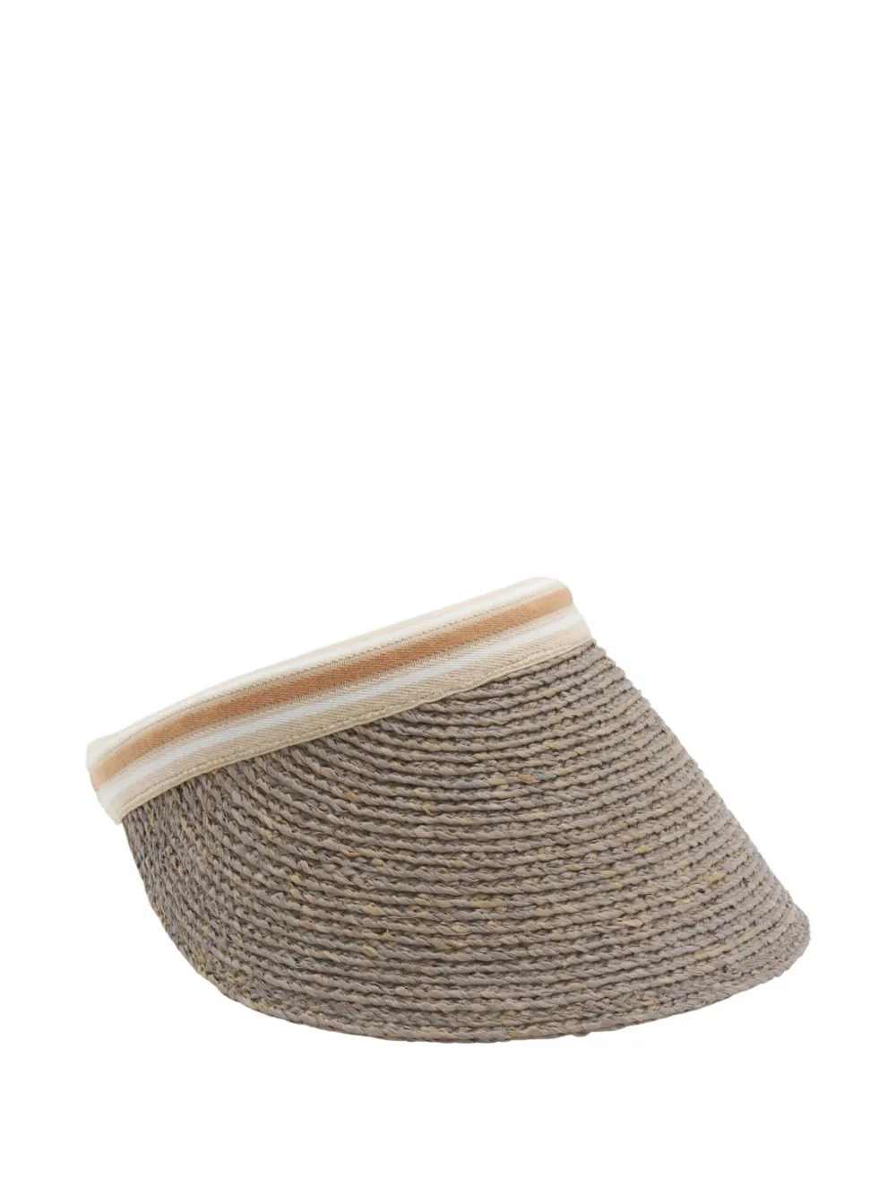 Helen Kaminski Bianca raffia visor hat - Grigio