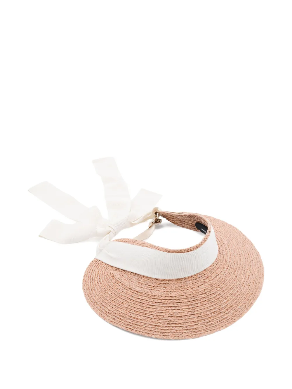 Helen Kaminski Sabina Raffia Ribbon Visor In Metallic