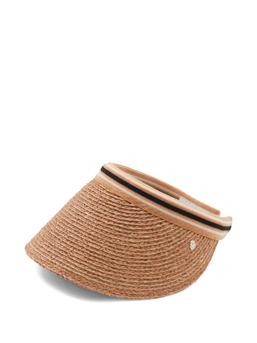 Helen Kaminski Bianca 12 Striped Raffia Visor In Brown