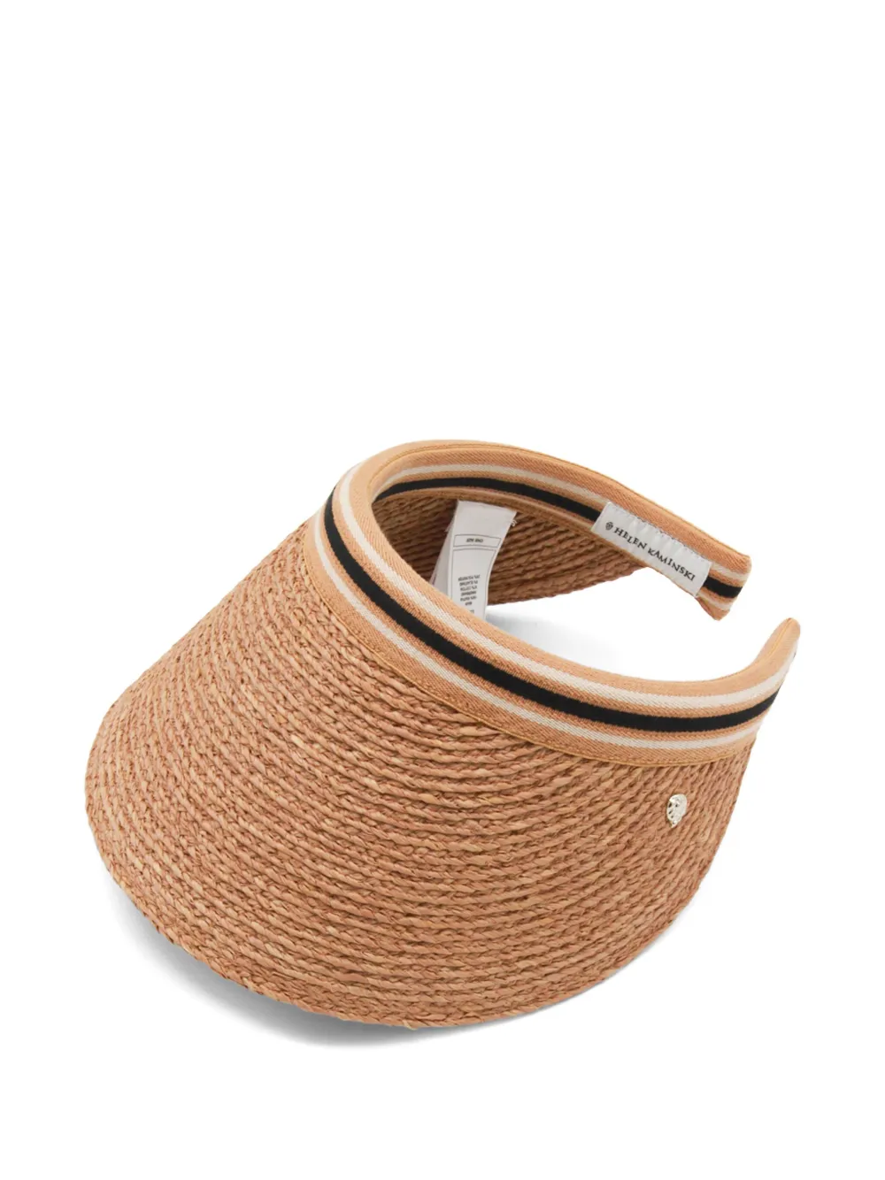 Helen Kaminski Bianca 12 Striped Raffia Visor In Brown