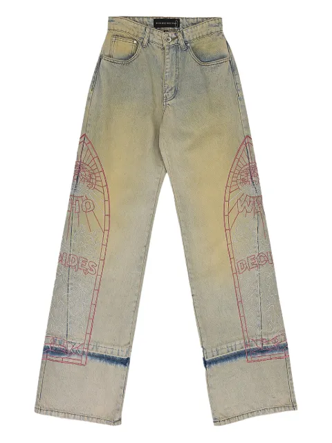 Who Decides War graphic-detail jeans