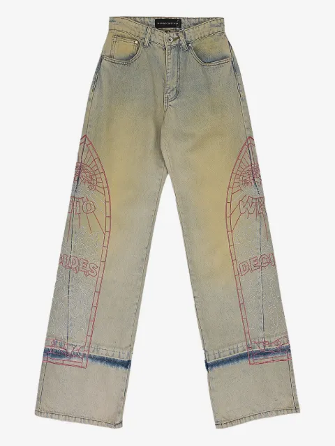 Who Decides War graphic-detail jeans