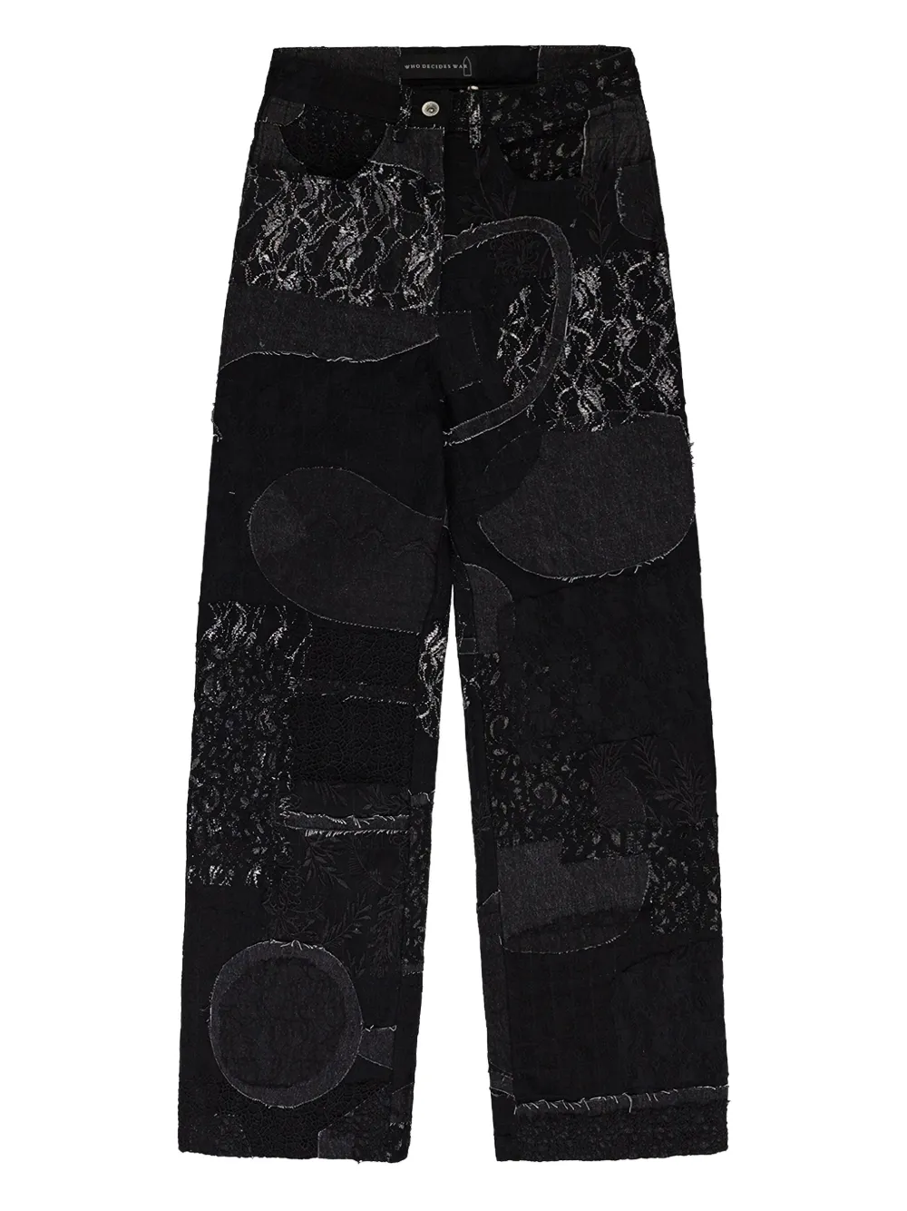 Who Decides War Boro Grid Jeans In Black