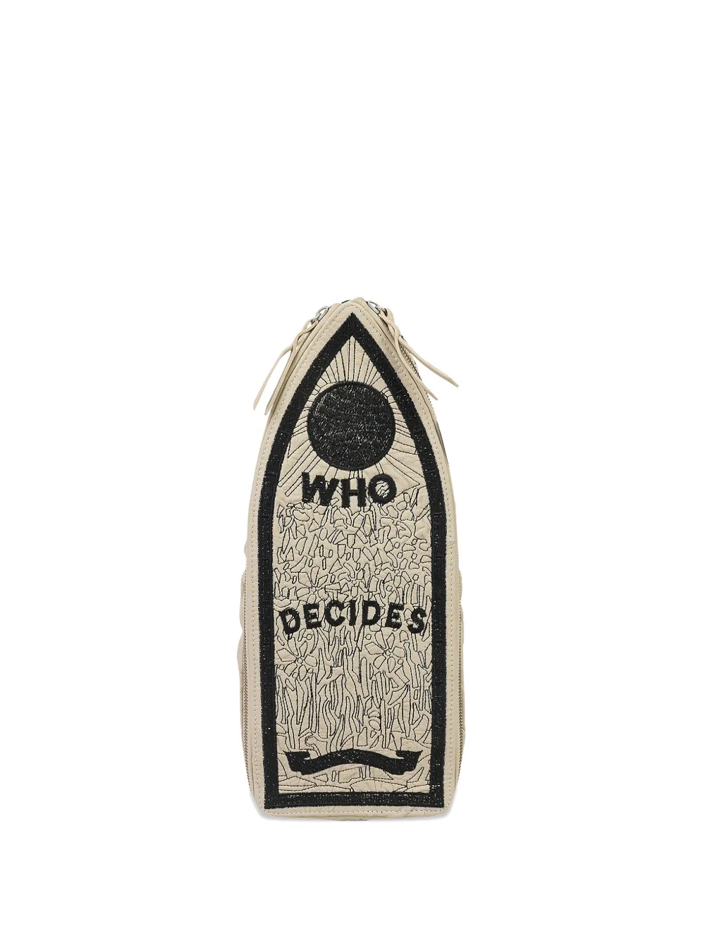 Who Decides War Embroidered-logo Backpack In Neutral