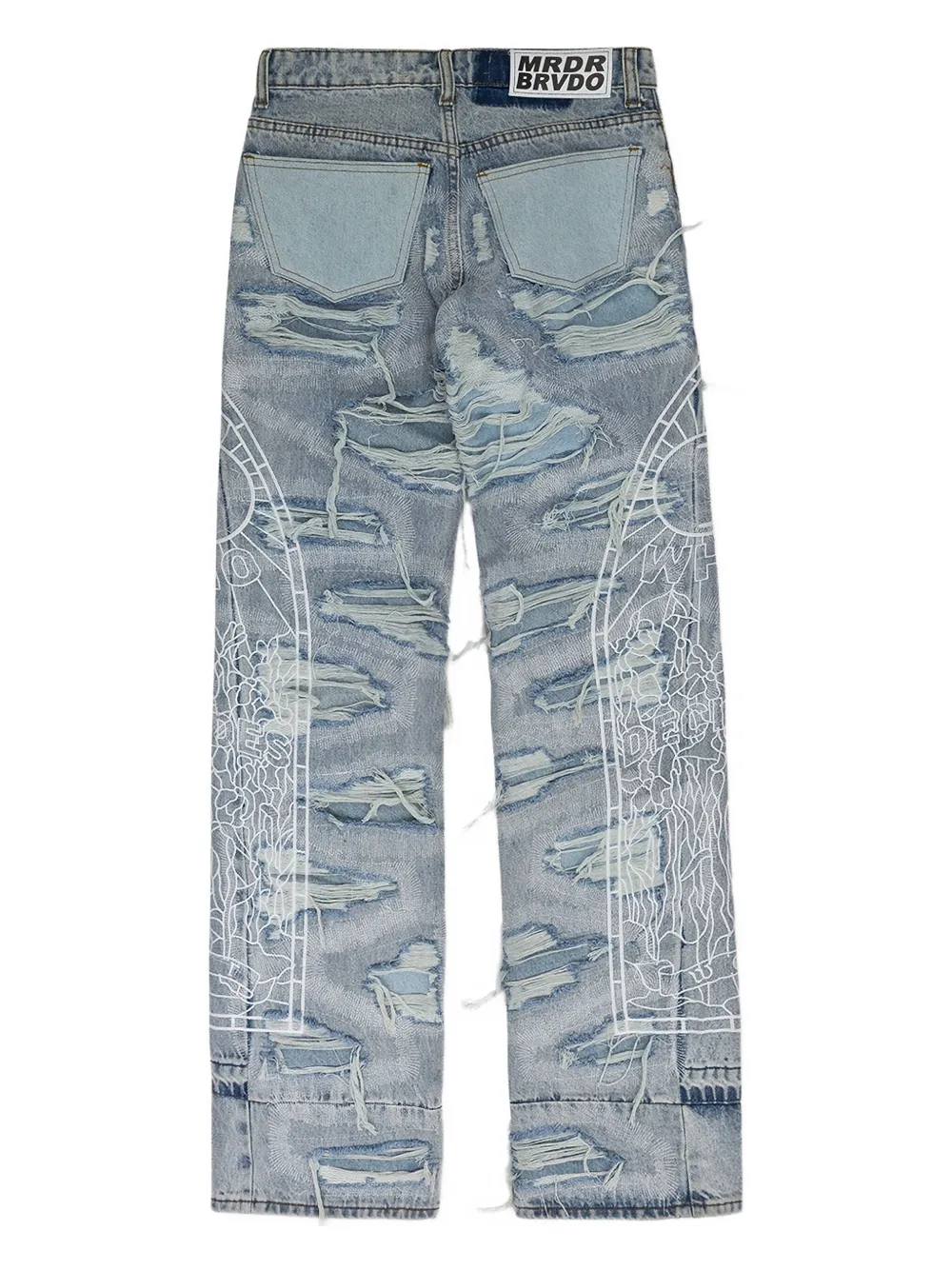 Who Decides War Distressed Straight-fit Jeans In Blue