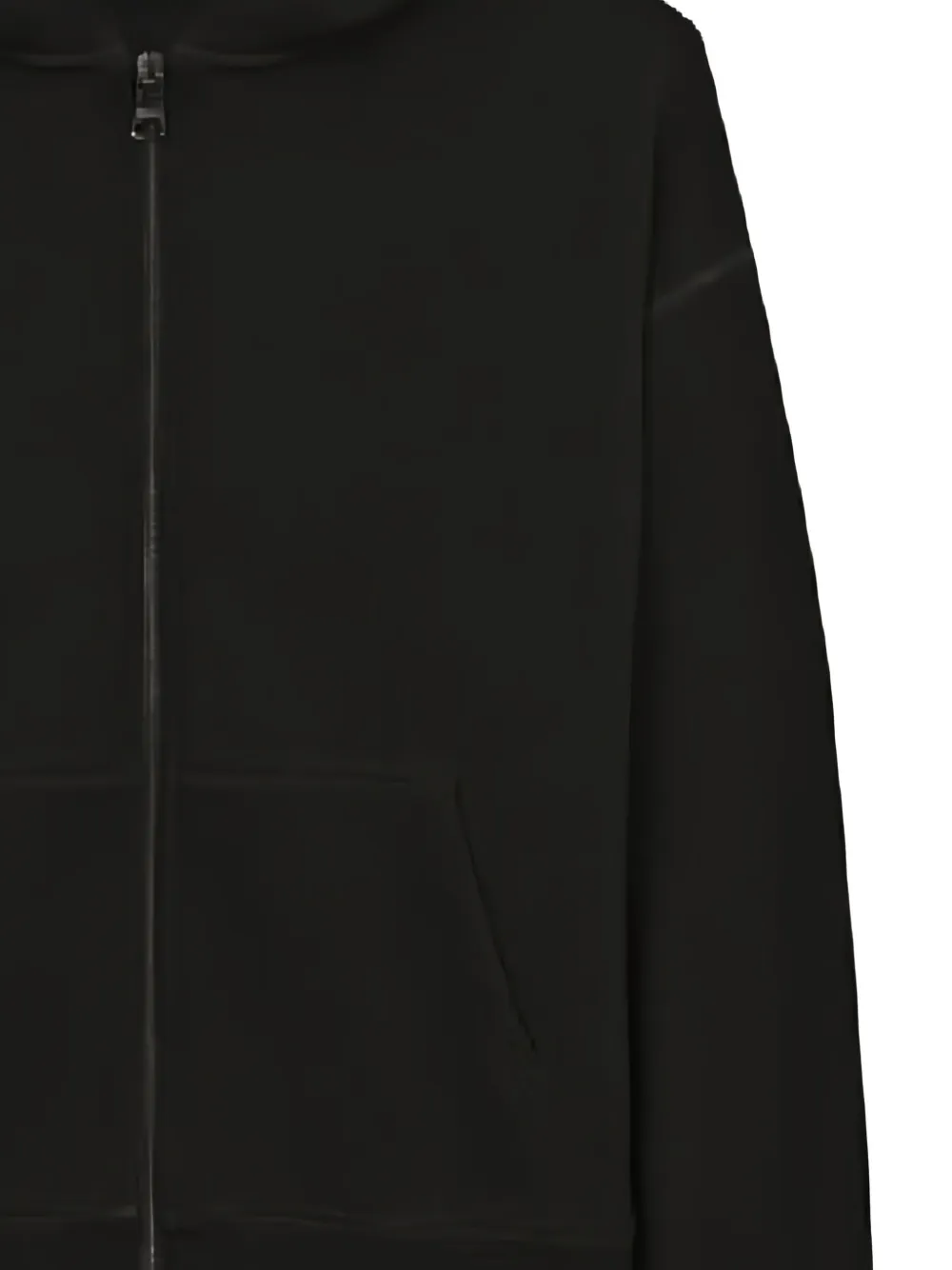 Msgm Zip Hooded Sweatshirt In Black