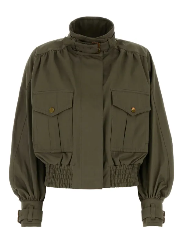 ZIMMERMANN Cotton Hypnotic Bomber Jacket | Green | FARFETCH